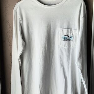 Vineyard Vines Long Sleeve Tee White Size Small